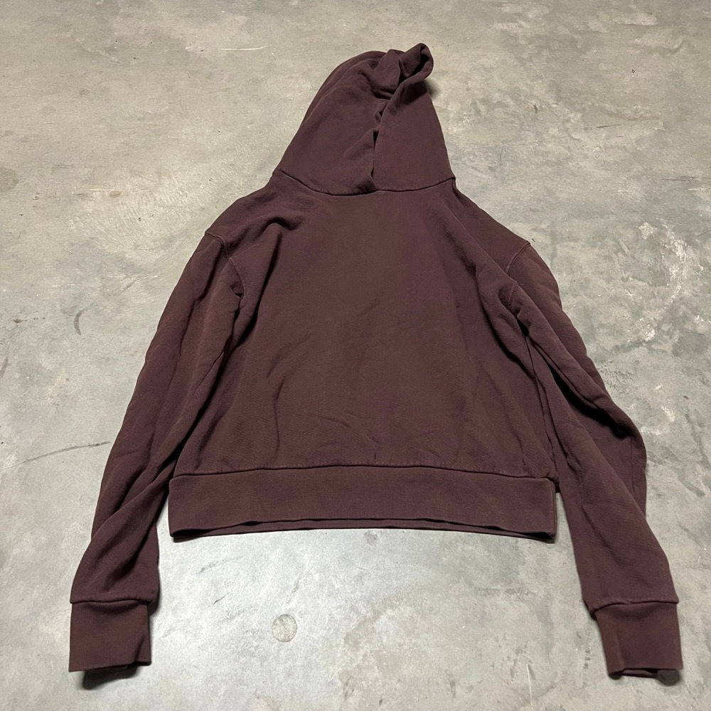 perfectwhitetee Burgundy Maroon Cotton Hoodie Sweatshirt Made in USA Medium